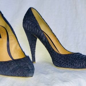 Kurt Geiger Midnight Navy High Suede Pump